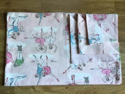 USED 1 Pillowcase Made With Cath Kidston Ballet Dancers Pink Cotton 50cm x 75cm - Image 1 of 4