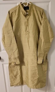 Pakistani Kurta Men's Stitched Golden Color, Size: Large from Amin - Picture 1 of 3
