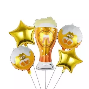 5PC BEER BALLOONS - Picture 1 of 1