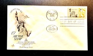 US Postage SC # C58 Airmail 15 c. LIBERTY Artcraft FDC $4.79 Free shipping - Picture 1 of 2