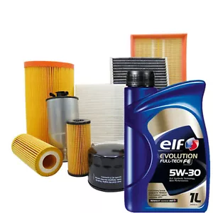 KIT TAGLIANDO 5 LT OLIO ELF 5W30 +4 FILTRI RENAULT CAPTUR 1.5 dCI 90 CV Dal 2013 - Foto 1 di 1