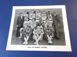 1964-1965 Detroit Pistons Team Photograph with Facsimile Autographs, Debuschere - Picture 1 of 7