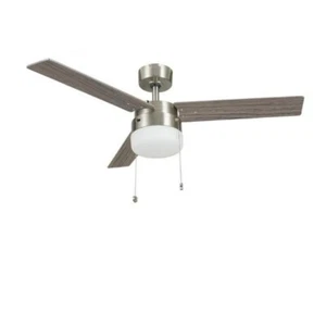 New!! HAMPTON BAY Montgomery II 44 in. Indoor Brushed Nickel Ceiling Fan - Picture 1 of 4