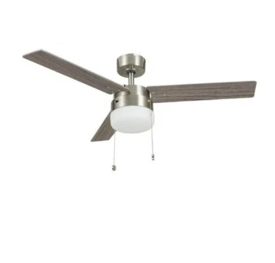 New!! HAMPTON BAY Montgomery II 44 in. Indoor Brushed Nickel Ceiling Fan - Image 1 of 4