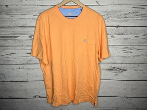Tommy Bahama orangefarbenes Island T-Shirt mit Tasche für Herren Größe Large neu mit Etikett - Bild 1 von 4