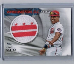 2022 Topps Juan Soto City Flag Patch "Washington, D.C. Pride" - Picture 1 of 1