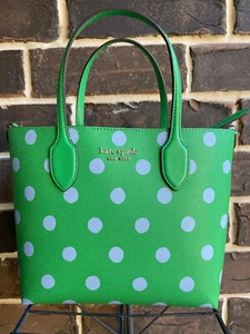 NWT$248 Kate Spade Bleecker Sunshine Dot Medium Crossbody Tote Candy Grass green - Picture 1 of 4
