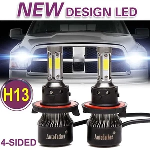 H13 9008 2500W 375000LM COB LED Headlight bulb Kit Lamp Bulbs Hi/Lo white 6000K - Picture 1 of 12