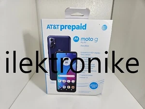 Brand NEW Motorola Moto G Play 32GB Navy Blue AT&T Prepaid Smartphone - Picture 1 of 3