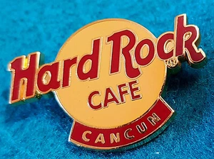 CANCUN MEXICO CLASSIC ORANGE MEDIUM LOGO Hard Rock Cafe PIN IDEA MEXICAN MADE - Picture 1 of 1