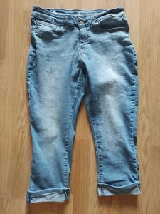 Jeans Capri Signature By Levi Strauss Mid Rise taglia 12 vita 31 polsini  - Foto 1 di 11