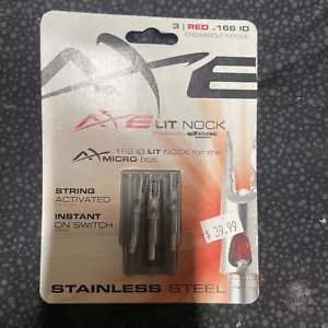 Axe Lit Nock .166 ID Lit Nock Red For Micro Bolt - Picture 1 of 2