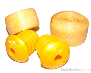 Plastic Handlebar Tape & Plugs / Handlebar Wrap Orange NEW! - Picture 1 of 1