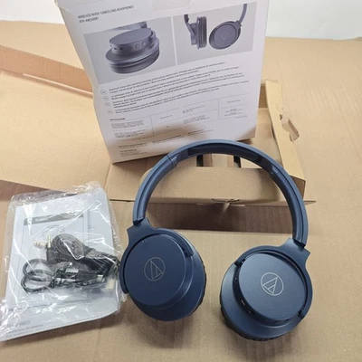 Audio-Technica ATH-ANC500BT Bluetooth Headphones Blue - Image 1 of 4