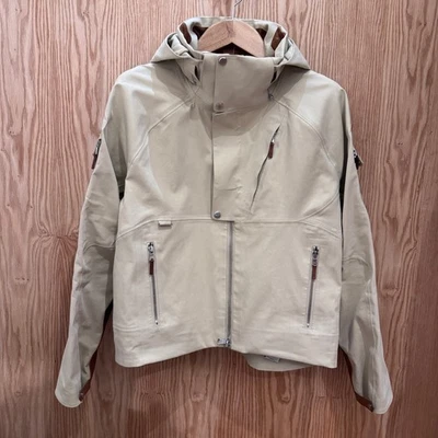 Chaqueta de Lluvia RLX Ralph Lauren Borde de Cuero Tostado Marfil Calidad Táctica Para Hombre L Foto 1 de 4