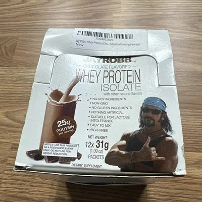 Jay Robb сывороточный изолят шоколад протеин порошок, 12 пакетов 7/2026 - Изображение 1 из 4