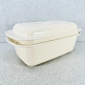 Tupperware Ultra 21 Ofengeschirr 2 Qt Kastenform und 3/4 Qt Deckel Mikrowelle Vintage - Bild 1 von 16