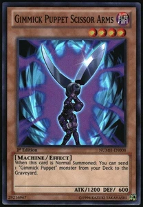 Yu-Gi-Oh! - Gimmick Puppet Scissor Arms 2013 NUMH-EN008 Super Rare 1st Edition - Picture 1 of 2