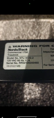 Cinta de correr comercial NordicTrack 1750 (NTL14119) Foto 1 de 4