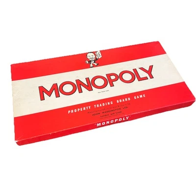 Monopoly Board Game Vintage Red Box Metal Pieces 1961 Complete Instructions Vgc - Image 1 of 4