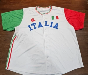 Jersey Boston Red Sox Italia Blanco con Mangas Verdes y Rojas, Talla XL - Imagen 1 de 3