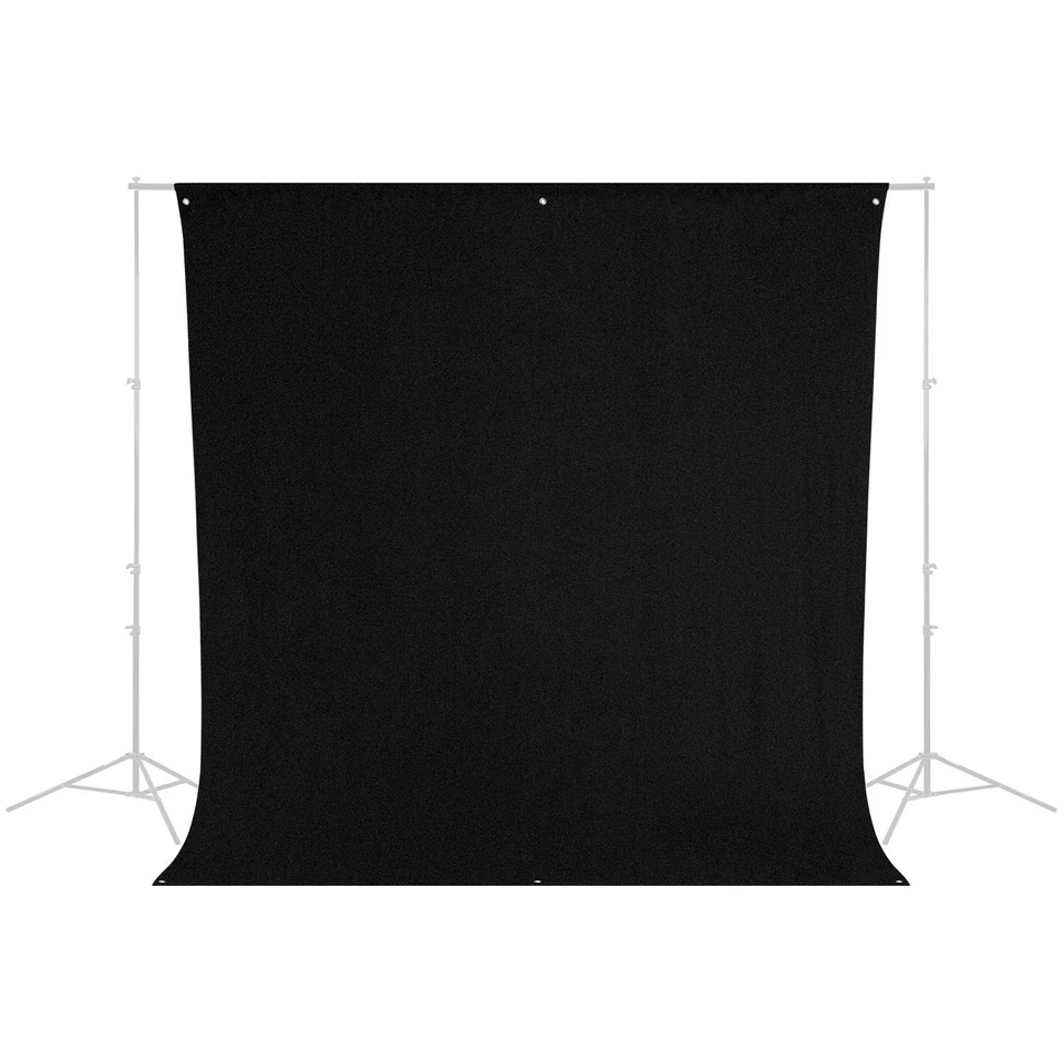 Westcott 9 X 10 Feet Wrinkle Resistant Cotton Background Rich Black #133