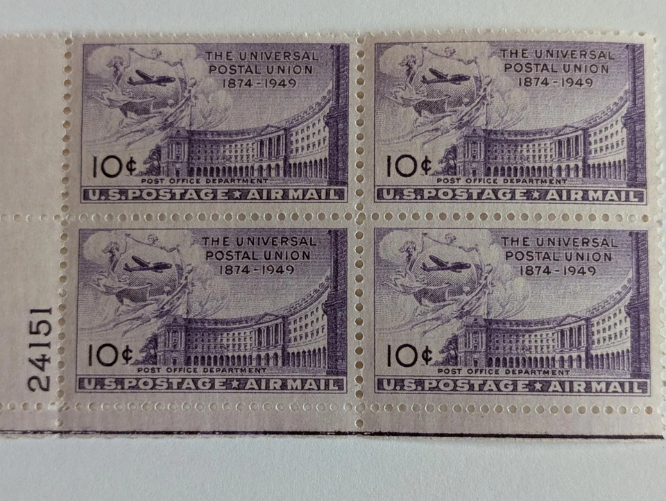 US Postage The Universal Postal Union 10 Cents Blk of 4 Unused - Image 1 of 1
