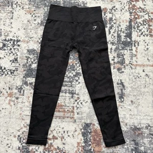 Gymshark Women’s Adapt Camo Seamless Leggings Black size: M NWT - Picture 1 of 5