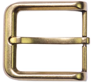 Hebilla de cinturón con pasador de zinc para hombre en acabado bronce pulido se adapta a cinturones de 1-1/2" - Imagen 1 de 1