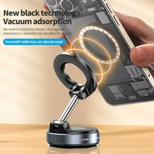 Support téléphone aspiration voiture magnétique aspiration aspiration mécanique verrouillage pivotant 360° HIQ neuf - Photo 1 sur 10