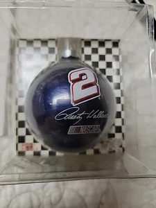 Nascar Collectibles Rusty Wallace No. 2 Weihnachtsschmuck aus blauem Glas - Bild 1 von 2