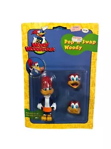 Woody Woodpecker Pop N Swap Woody Poseable Sealed Rare Vintage Interchangeable - Picture 1 of 6