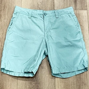 Columbia Shorts Birch Forest II Men 32x7.5 Green Flat Front Cotton Nylon XM0919 - Picture 1 of 7