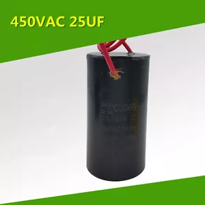 CBB60 25MFD 25uF 450VAC 50/60Hz 450V condensateur de démarrage moteur CVC pour laveuse pompe - Photo 1/6