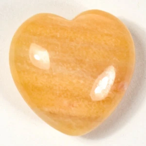 Pair 30mm Yellow Aventurine Hearts Polished Quartz Crystal Minerals China (2PCs) - Picture 1 of 8