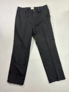 Pantalones para hombre St Johns Bay 36X32 negros informales de fácil cuidado frente plano pierna recta - Imagen 1 de 10