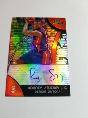 RODNEY STUCKEY 2007-08 TOPPS FINEST AUTO RC REFRACTOR PISTONS EASTERN WASHINGTON - Image 1 of 2