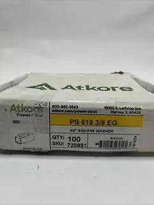 Neu Box mit 100 Atkore Power Strut PS619 3/8" Loch EG Vierkantscheibe J7 - Bild 1 von 6