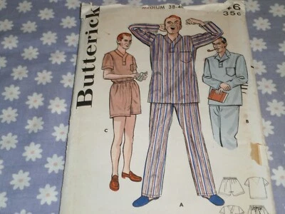 DE COLECCIÓN-BUTTERICK 5546 HOMBRE PIJAMA PANTALONES CORTOS Y TOP PATRÓN-SIN CORTAR-MEDIANO 38-40 Foto 1 de 3