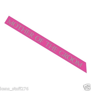 Mother of Groom Pink Satin Sash, Bridal Shower, Bachelorette Party, Girls Night - Bild 1 von 1