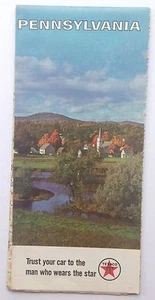 Vintage Pennsylvania Straßenkarte Texasaco 1967 Rand McNally PA - Bild 1 von 2