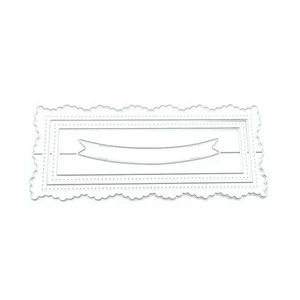 Rectangle Frame Banner Metal Cutting Dies Scrapbooking Craft Embossing Stencil F - Picture 1 of 5