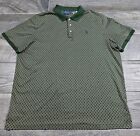 Polo Ralph Lauren Short Sleeve All Over Print Geometric Men Sz XL Green Soft 