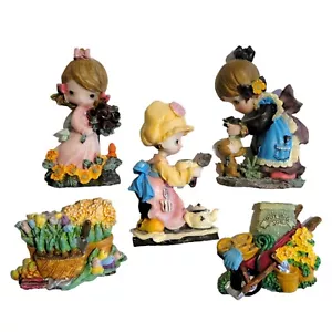 Precious Moments Magnete Set Vintage Cottagecore Blumenkind Garten Gesund  - Bild 1 von 6