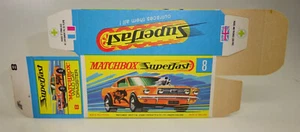 Matchbox Lesney Superfast 08B Wild Cat Dragster ungefaltete Box - Bild 1 von 2