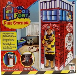 Firefighter Fire Station Doorway Fort Attach to Door Play Tent - Picture 1 of 2