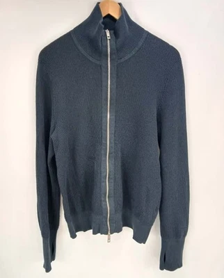 Rag & Bone Washed Dexter Andrew Blue Full Zip Cardigan Sweater Mens Sz Large - Image 1 of 4