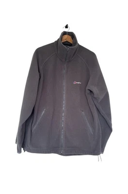 Berghuas Grey Full Zip Fleece Jacket 100% Polyester Logo Long Sleeve Size L - Image 1 of 4