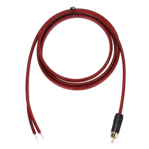Gold Plated RCA Cable, 4.9ft (1.5 Meter) RCA to Bare Wire Open End - Afbeelding 1 van 6