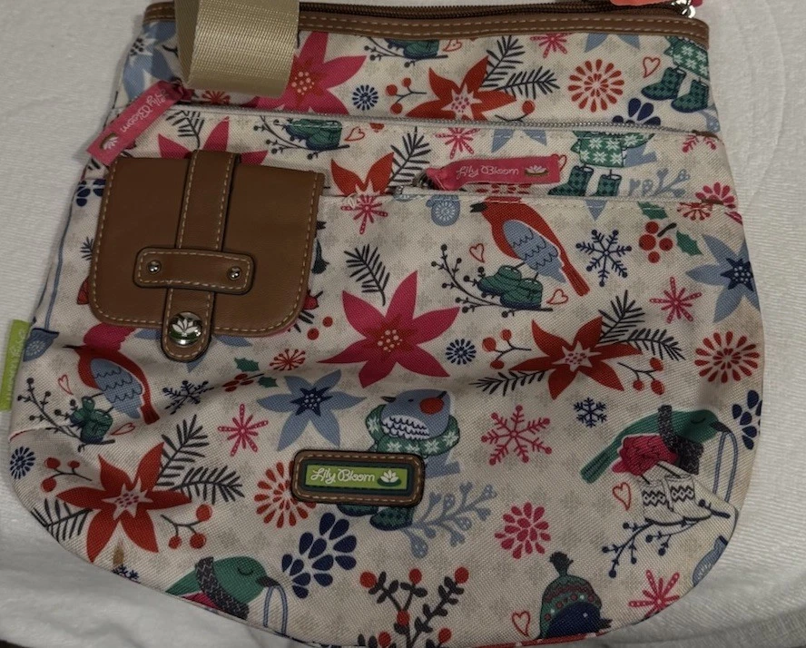 Bandolera Lily Bloom Invierno Pájaros y Flores Foto 1 de 4